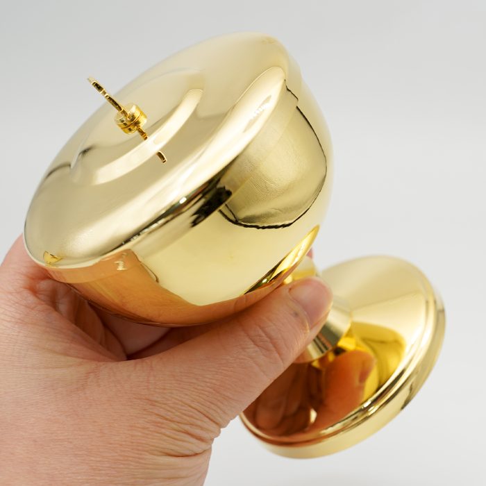 【现货】黄铜-金色圣爵杯圣体盒套装13+14cm Catholic religious art