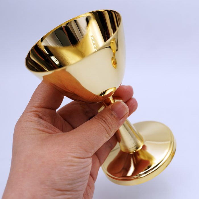 【现货】黄铜-金色圣爵杯圣体盒套装13+14cm Catholic religious art