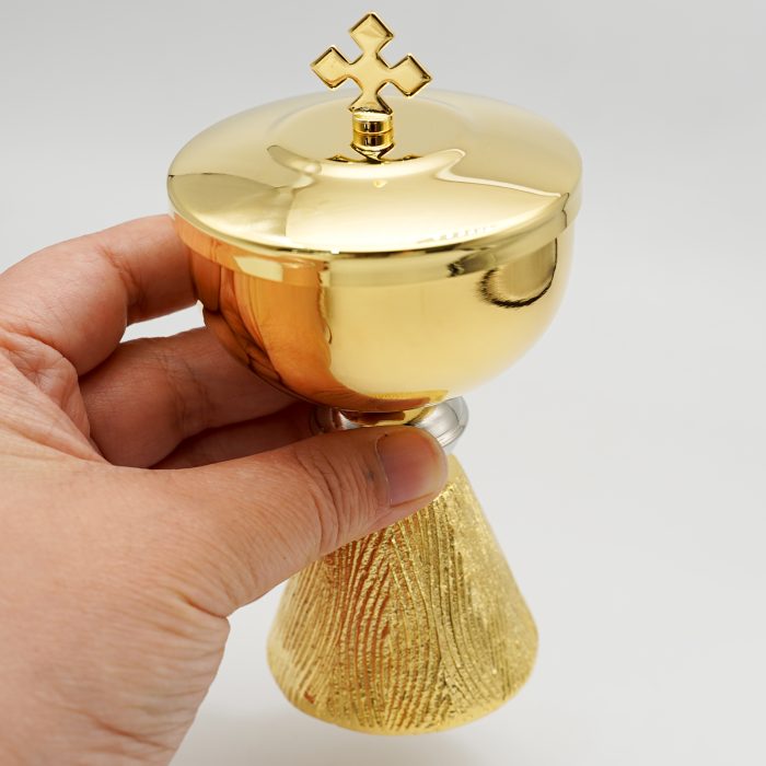 【现货】黄铜-金色圣爵杯圣体盒套装11+11.5cm Catholic religious art