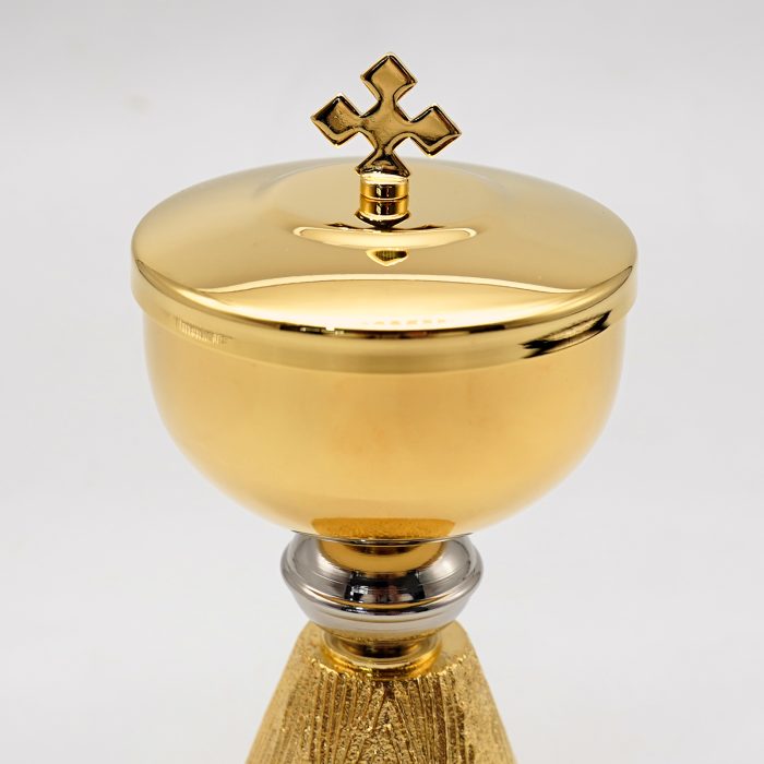 【现货】黄铜-金色圣爵杯圣体盒套装11+11.5cm Catholic religious art