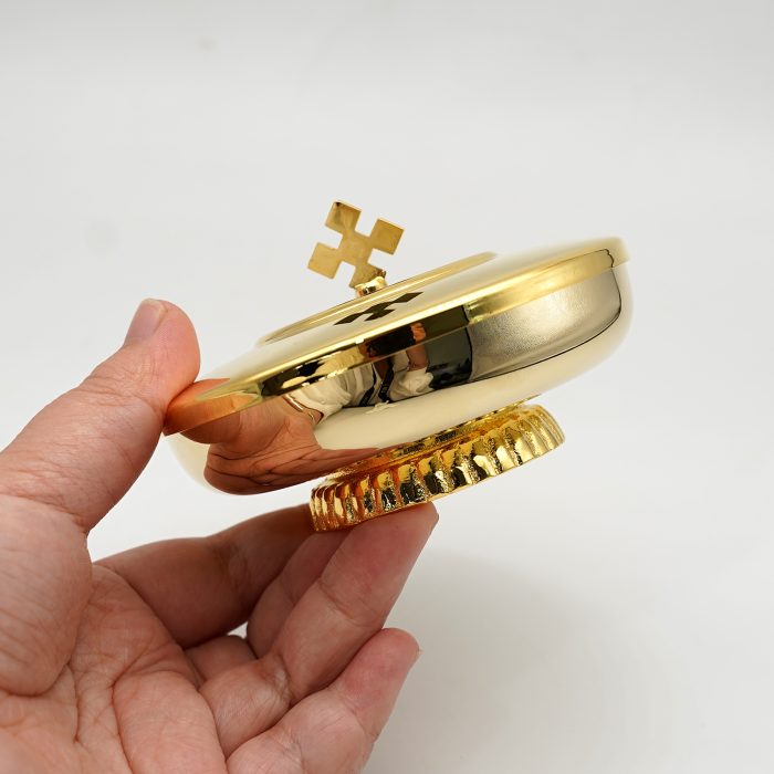【现货】矮圣体盒 10厘米 金色 Catholic religious art