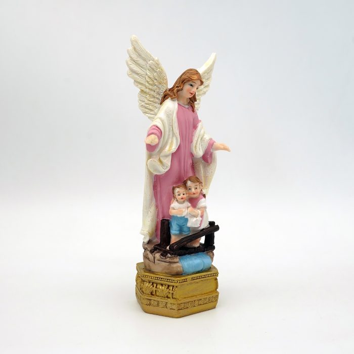 圣像-护守天使-粉/蓝色-树脂-15x7cm Catholic religious art