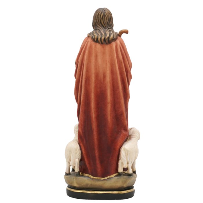 【现货】木雕-耶稣善牧-20厘米-彩色 Catholic religious art