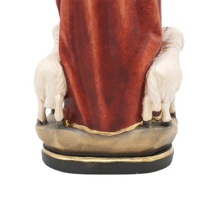 【现货】木雕-耶稣善牧-20厘米-彩色 Catholic religious art