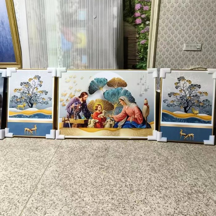 挂件-晶瓷画-三联画组合-多尺寸 Catholic religious art