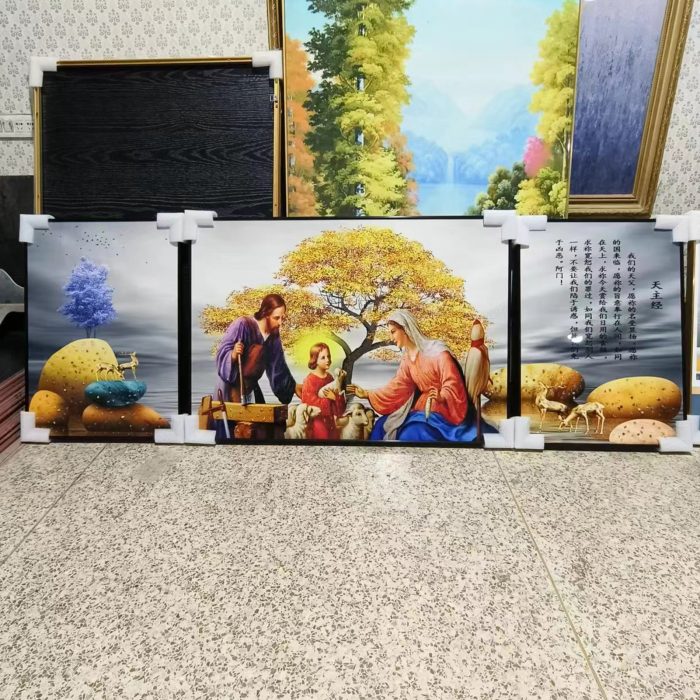 挂件-晶瓷画-三联画组合-多尺寸 Catholic religious art