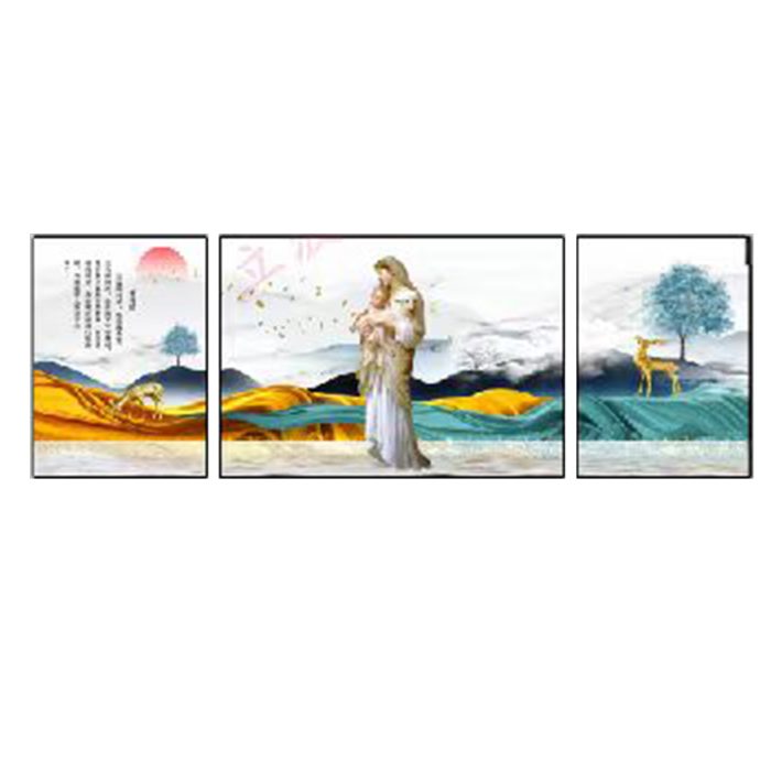 挂件-晶瓷画-三联画组合-多尺寸 Catholic religious art