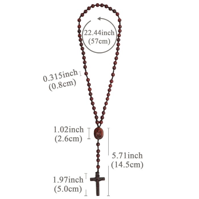 玫瑰念珠-紫檀-伯多禄与保禄-绳编-原创-8mm Catholic religious art