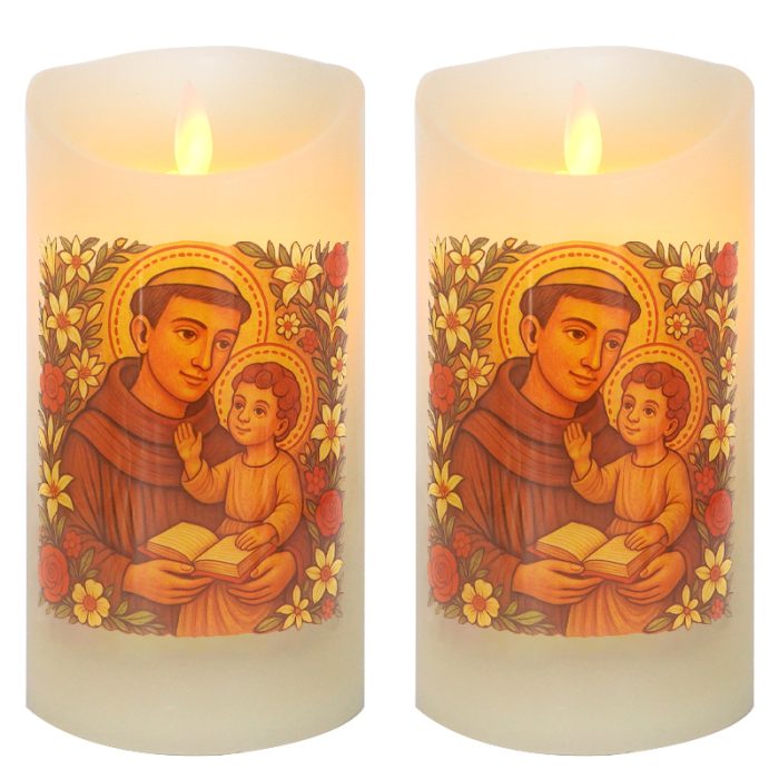 电子蜡烛-安多尼-充电款-仿真火焰摇曳-7.5x12.5cm Catholic religious art