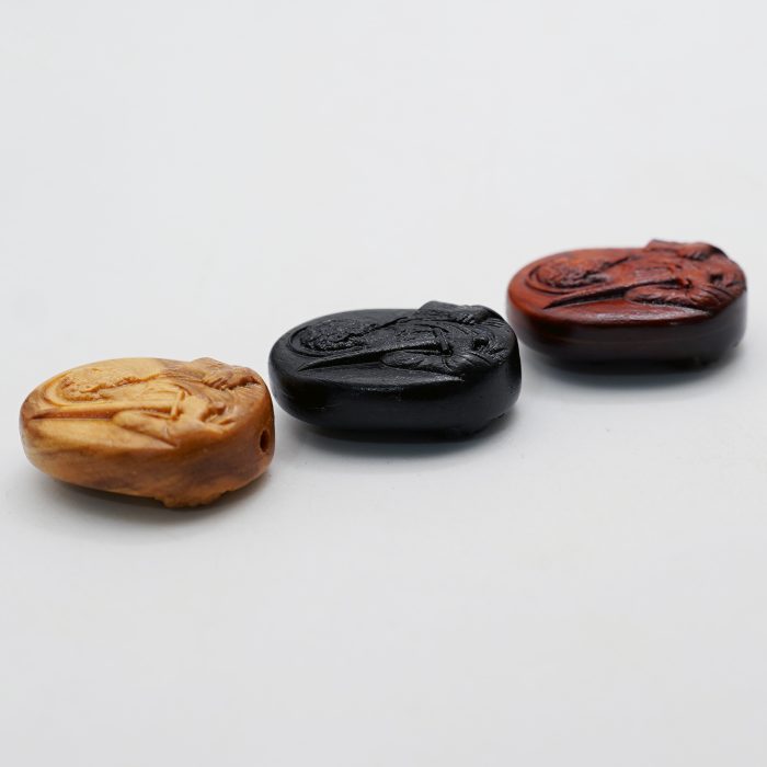 DIY双通-伯多禄与保禄-紫檀-2.6x2.0cm翻译英文 Catholic religious art