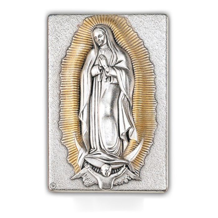 笔筒-浮雕圣像-瓜达卢佩-胡桃木特制纪念款-11x7.5x7.5cm Catholic religious art