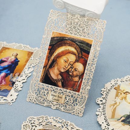 Lace Holy Card - Our Lady of Good Counsel - 7×11 cm