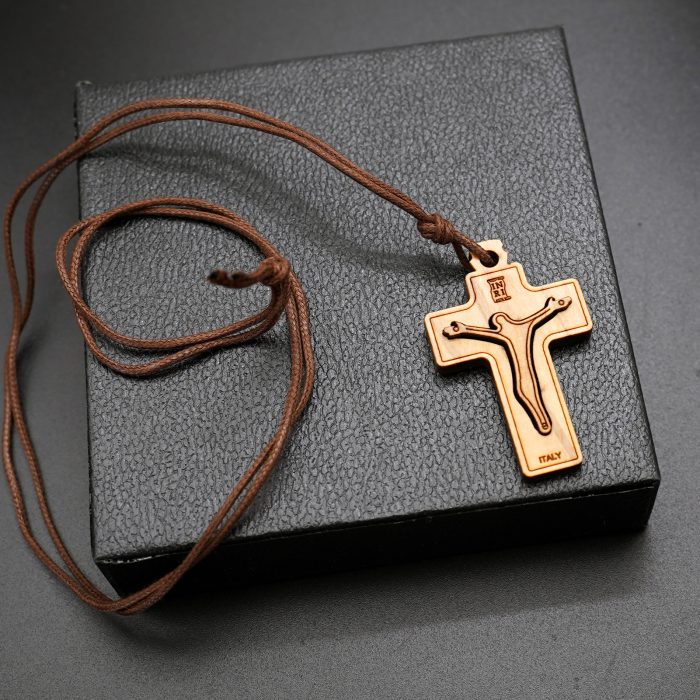 十字架-橄榄木-双层-带挂绳带包装(3.7/4.5/5.5cm ) Catholic religious art