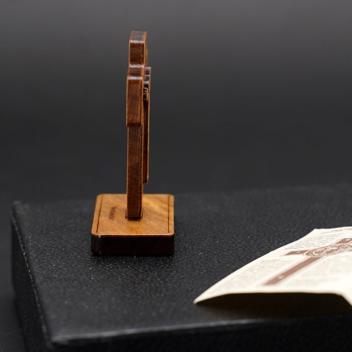 十字架-橄榄木双层-带包装底座-5.0x3.2cm Catholic religious art