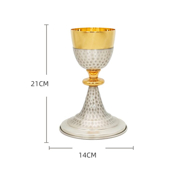 【现货】捶纹款-圣爵杯圣体盒套装21+22.5cm Catholic religious art