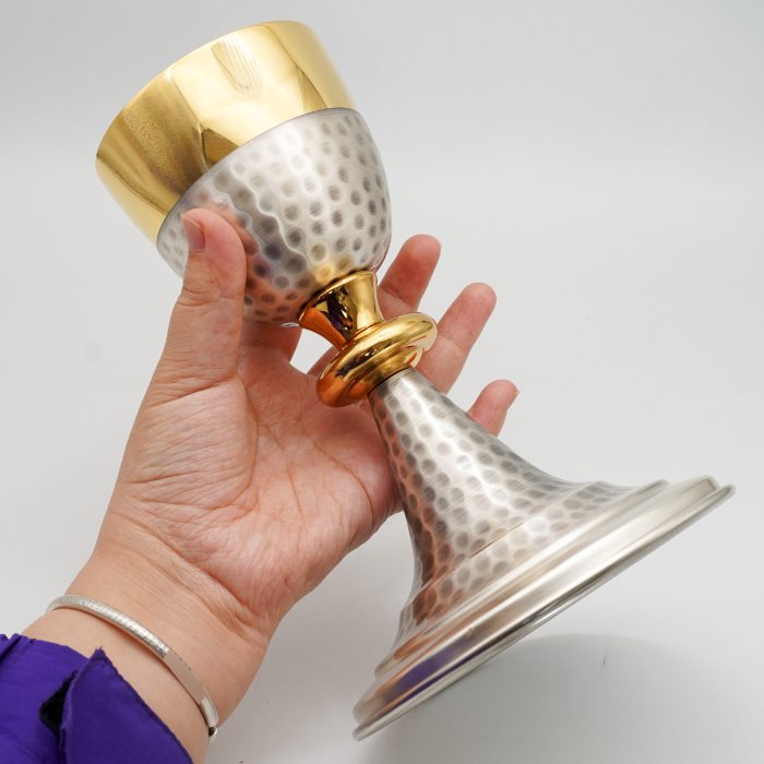 【现货】捶纹款-圣爵杯圣体盒套装21+22.5cm Catholic religious art