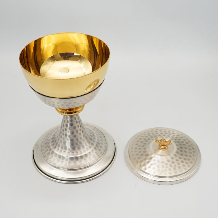 【现货】捶纹款-圣爵杯圣体盒套装21+22.5cm Catholic religious art