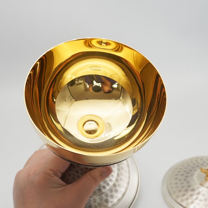 【现货】捶纹款-圣爵杯圣体盒套装21+22.5cm Catholic religious art