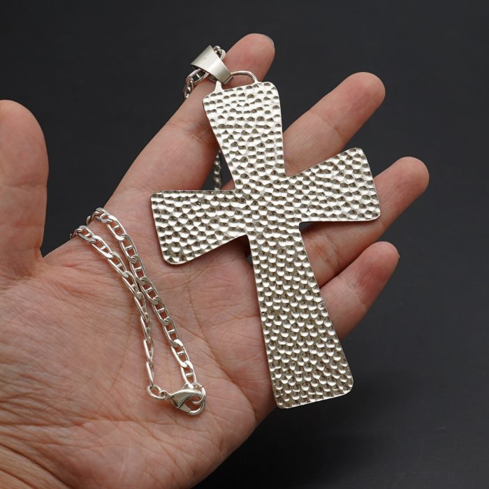 主教胸前十字架-JHS符号-双色黄铜-7.1×10cm-配链 Catholic religious art