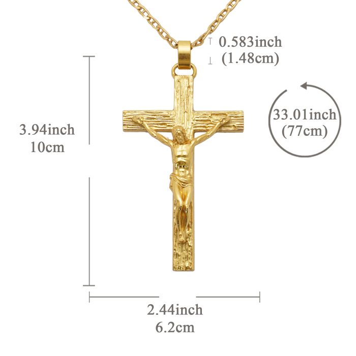 主教胸前十字架-黄铜-6.2×10cm-配链 Catholic religious art