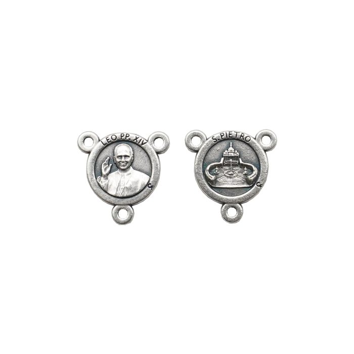 882A DIY三通-教宗良十四世-伯多禄广场-锌合金-1.3cm Catholic religious art