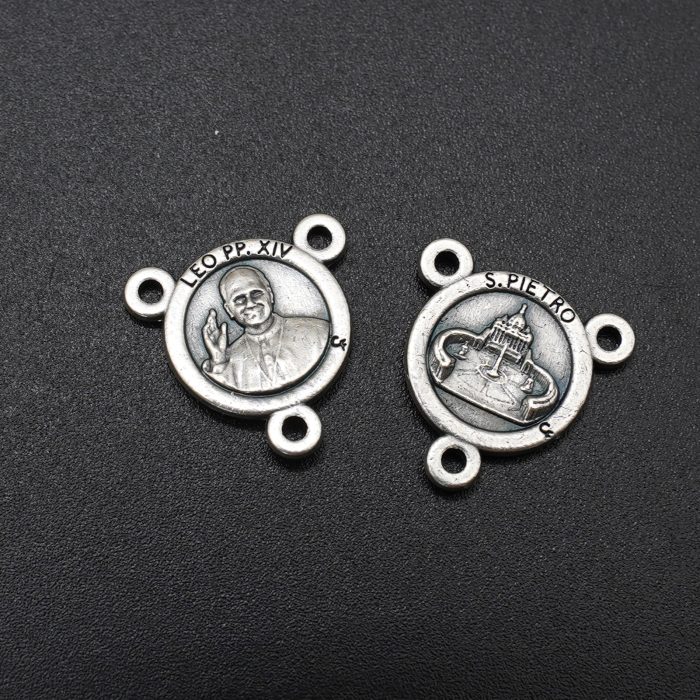 DIY三通-教宗良十四世-伯多禄广场-锌合金-1.3cm Catholic religious art