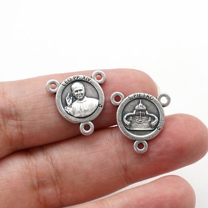DIY三通-教宗良十四世-伯多禄广场-锌合金-1.3cm Catholic religious art