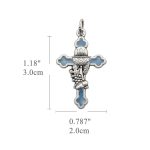 DIY十字架-圣体-锌合金天蓝-3.0cm - 图片 2