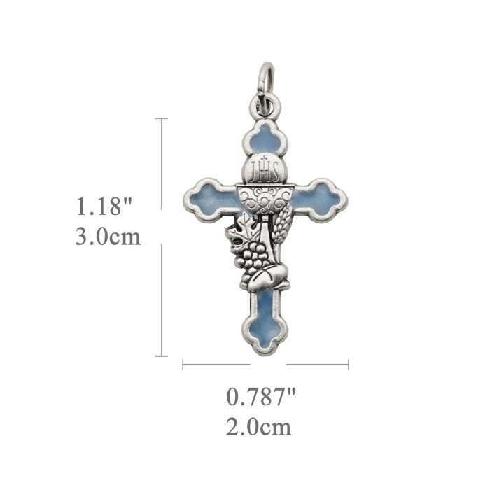 DIY十字架-圣体-锌合金天蓝-3.0cm - 图片 2