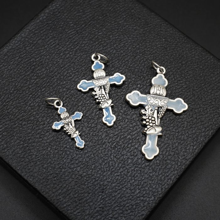 DIY十字架-圣体-锌合金天蓝-3.0cm - 图片 3
