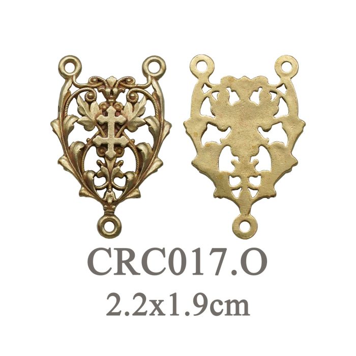 DIY三通-镂空花纹-黄铜-2.2cm Catholic religious art