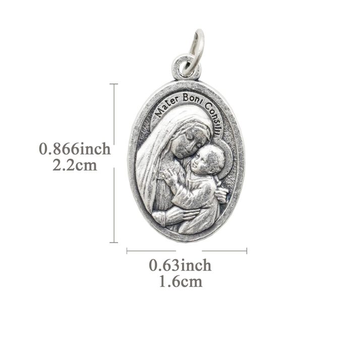 DIY小吊牌-善导圣母+布拉格圣婴-锌合金-2.2x1.6cm Catholic religious art