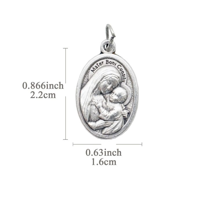 DIY小吊牌-善导圣母-锌合金-2.2x1.6cm Catholic religious art