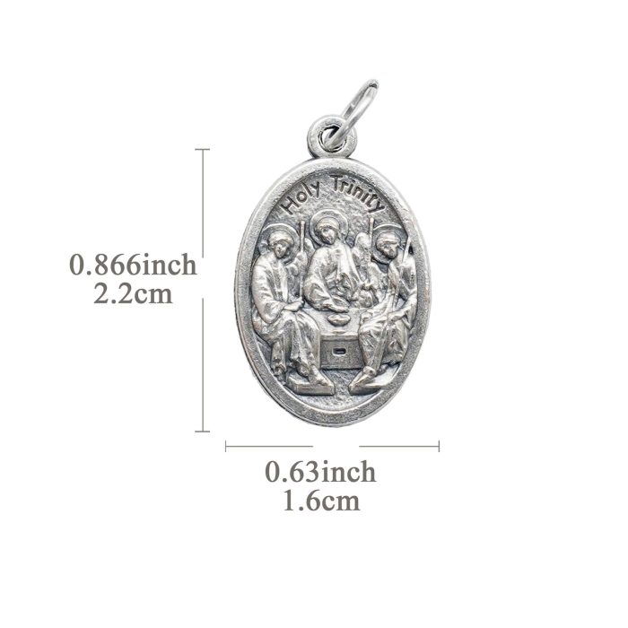 DIY小吊牌-圣家+圣三-锌合金-2.2x1.6cm Catholic religious art