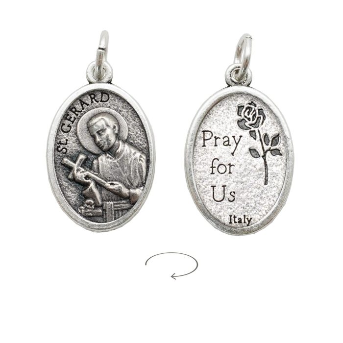 DIY小吊牌-圣热罗尼莫（向左）-锌合金-2.2x1.6cm Catholic religious art