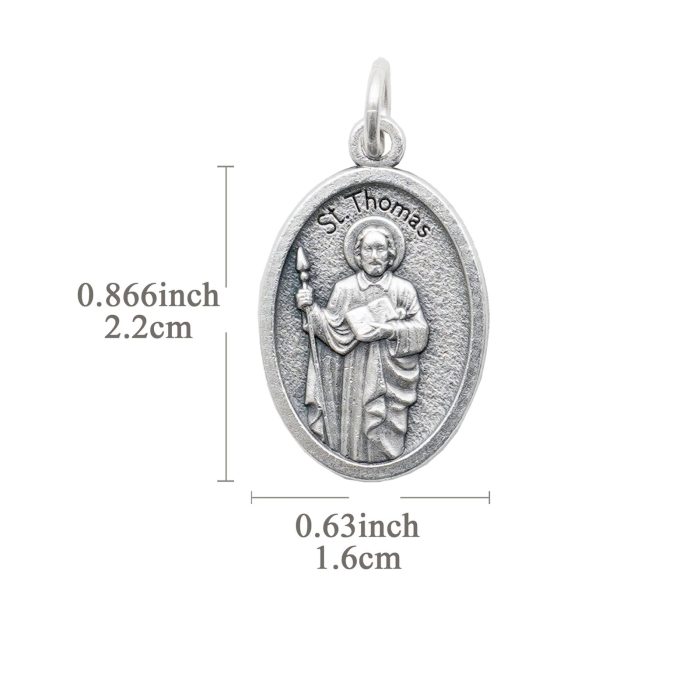 DIY小吊牌-托马斯-锌合金-2.2x1.6cm Catholic religious art