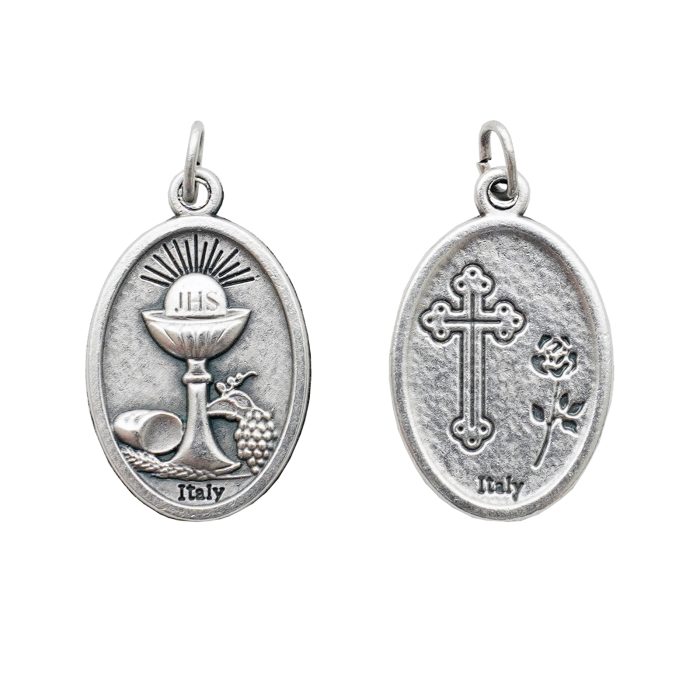 OV22A+AN.17+49 DIY小吊牌-圣体+十字架-锌合金-2.2cm Catholic religious art