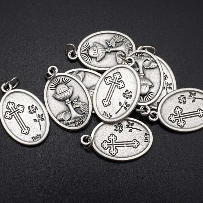 DIY小吊牌-圣体+十字架-锌合金-2.2cm Catholic religious art