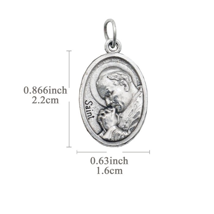 DIY小吊牌-若望二十三世-锌合金-2.2x1.6cm Catholic religious art