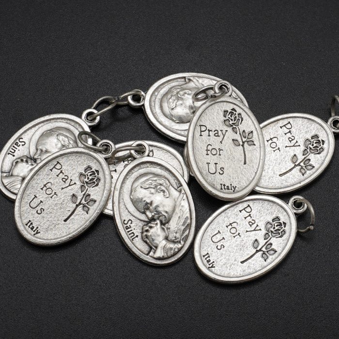 DIY小吊牌-若望二十三世-锌合金-2.2x1.6cm Catholic religious art