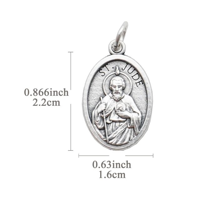 DIY小吊牌-圣犹达·达陡-锌合金-2.2x1.6cm Catholic religious art