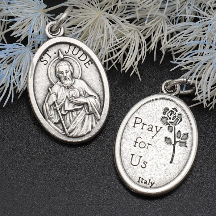 DIY小吊牌-圣犹达·达陡-锌合金-2.2x1.6cm Catholic religious art