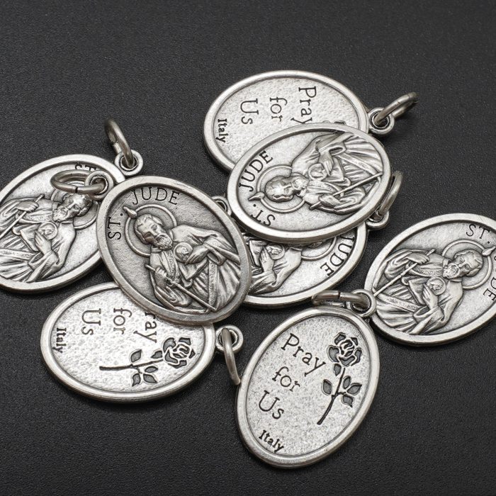 DIY小吊牌-圣犹达·达陡-锌合金-2.2x1.6cm Catholic religious art