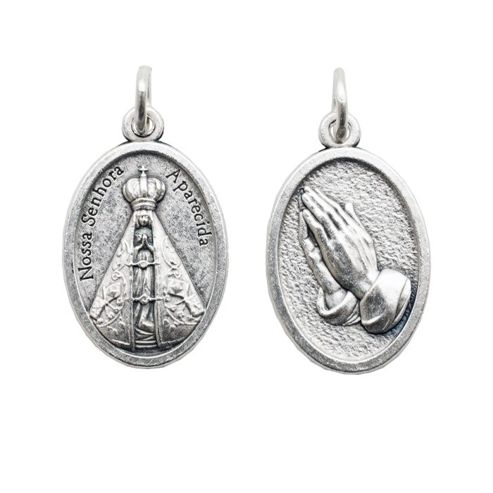 OV22A+AN.54 DIY小吊牌-阿帕雷斯达圣母+合掌-锌合金-2.2x1.6cm Catholic religious art