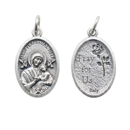 DIY小吊牌-永援圣母+Pray For Us-锌合金-2.2x1.6cm