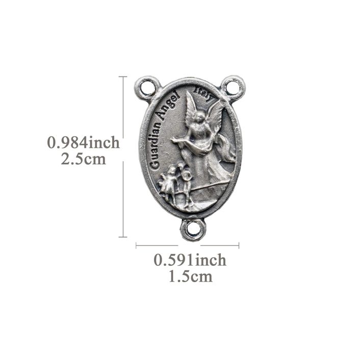 DIY三通-弥额尔天使+护守天使-锌合金-2.5x1.5cm Catholic religious art