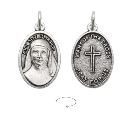 DIY小吊牌-圣女麦基洛普（Mary MacKillop）+十字架-锌合金-2.2x1.6cm