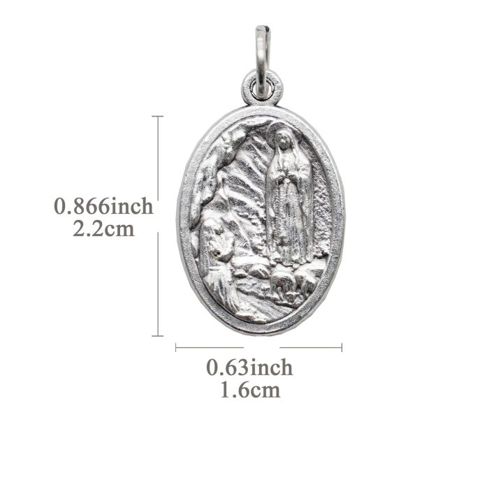 DIY小吊牌-露德圣母-锌合金-2.2x1.6cm - 图片 2