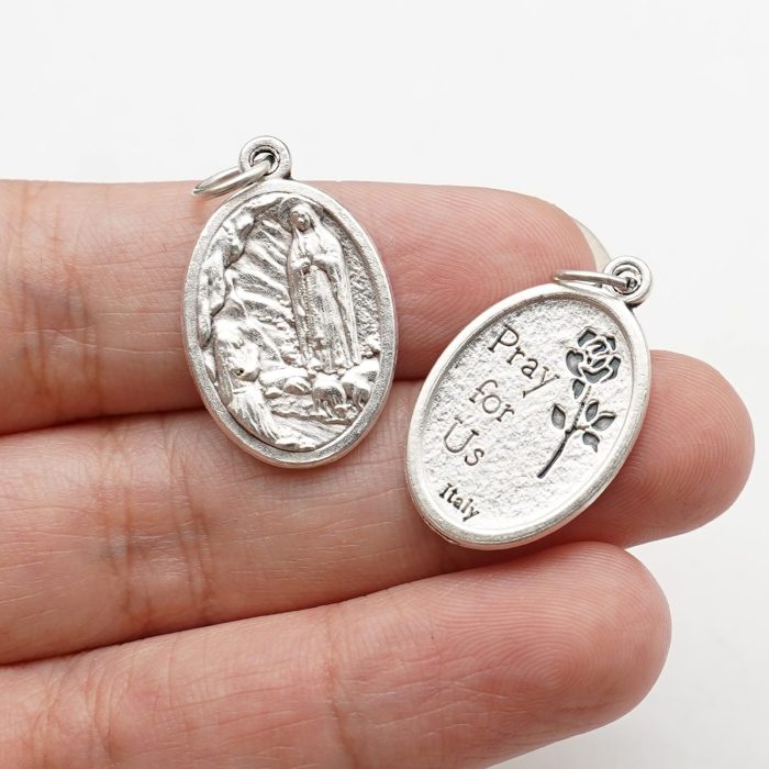 DIY小吊牌-露德圣母-锌合金-2.2x1.6cm - 图片 3