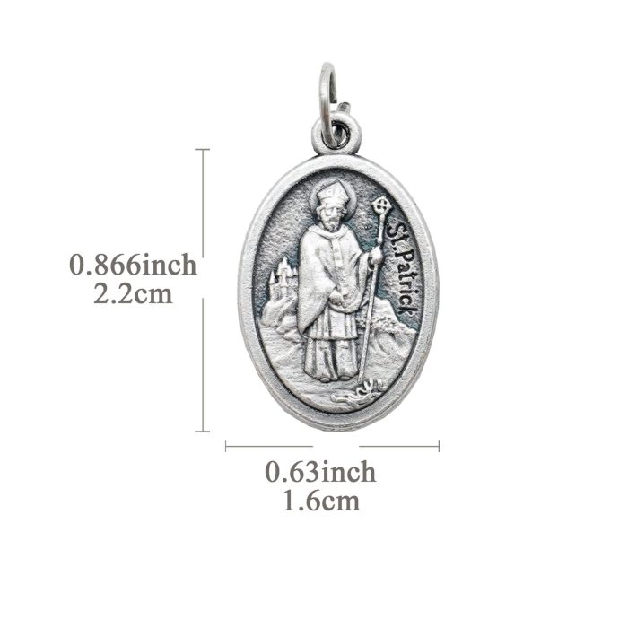 DIY小吊牌-圣帕特里克-锌合金-2.2x1.6cm Catholic religious art
